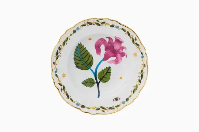 Pink Flower Deep Plate - Bitossi