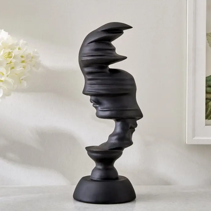 Romo Est Noel Polyresin Human Face Table Accent